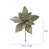 New 25CM Artificial Poinsettia Flower Sequins Glitter Simulation Flowers Sparkling Christmas Glitter Flower New Year Festival