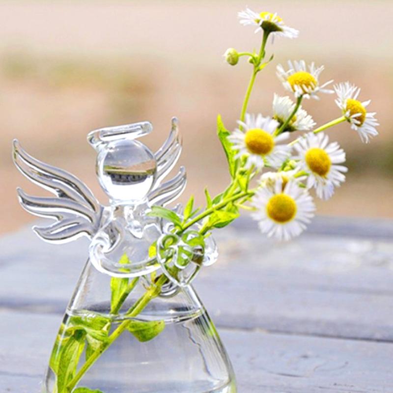 1ks hydroponická květinová váza průhledná dekorace domu anděl obývací pokoj kancelářské stolní ozdoby