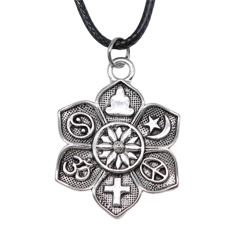 Buddhistischer Elefantengott-Halsketten-Paar-Anhänger, handgefertigter Schmuck für Männer, Kettenlänge 45 + 4 cm