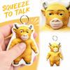 Cow Plush Keychain Pendant with Sound, Press to Play Voice, Funny Novelty Toy Bag Charm