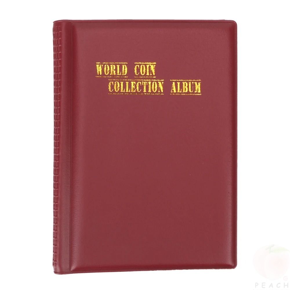 PVC Film Coin Collection Book PU Leather Storage Bags Premium Collecting Money Organizer  Gifts