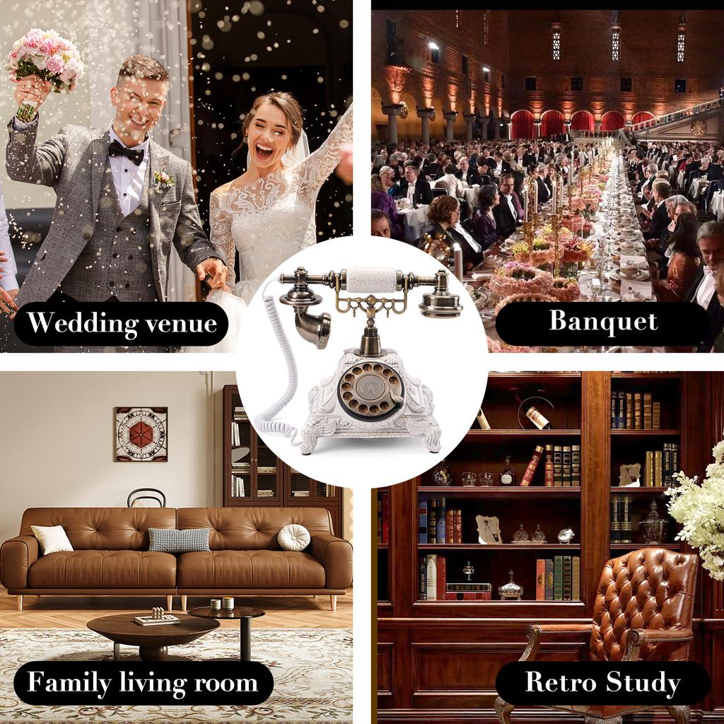 Audio Message Book Voice Record Vintage Telephone Recorder Wedding Phone Customized with Voicemail Best Es Suitable