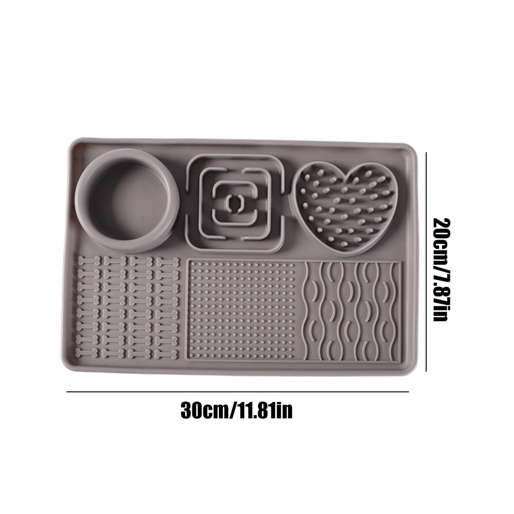 Lick Pads For Dogs Silicone Puppy Licking Mat Non-slip Slow Feeder Bowl Interactive Puzzle Toy For Mental Stimulation Sensory