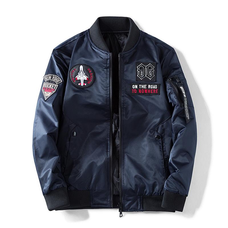 Tuta da volo in cotone reversibile Giacca bomber Cappotto in cotone Spallina Logo aquila Giacca alla moda trendy