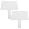 2Pcs Dry Erase Answer Paddle Hand Held White Board Double Sided Dry Erase Answer Board for Teaching Office Meeting Rectangle