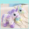 Jouet Licorne en Peluche Avec Remplissage en Coton PP Pour Cadeau d'Enfant et Décoration de Salle de Jeux