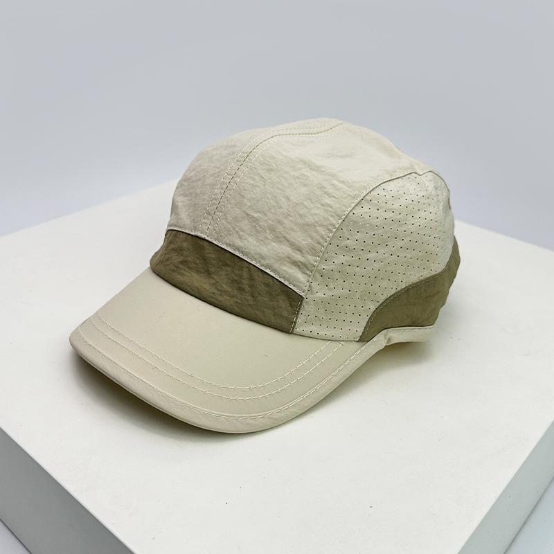 Peaked Drying Fast Color Contrast Blocking Women  Men For Neutral Gender Fresh Hats Short Eaves Breathable Mesh Sunshade Outdoor Caps Versatile