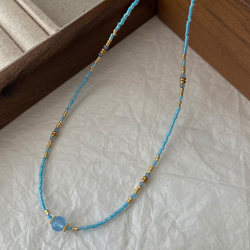 

Ожерелье из пресноводного жемчуга с лунным камнем не выцветает, дизайнерская нишевая цепочка на ключицу, французская романтическая цепочка на шею, аксессуары высокого класса