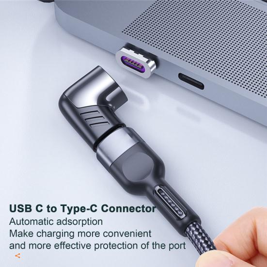 Type-C Magnetic Adapter PD120W 6A Quick Charge Aluminum Alloy USB C To Type-C Converter Computer Accessories