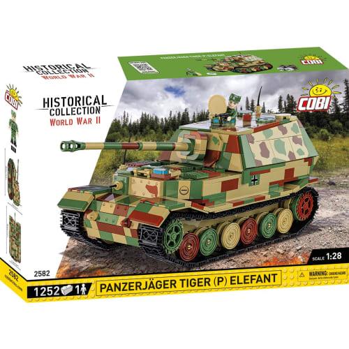 COBI 2582 Panzerjager Tiger Elefant HC WWII 1:28 Brick Model Tank 1252pcs