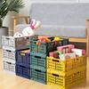 Crate Storage Box Plastic Storage Container Collapsible Basket Home Storage Supplies Desktop Cosmetic Stationery Organizer Boxes