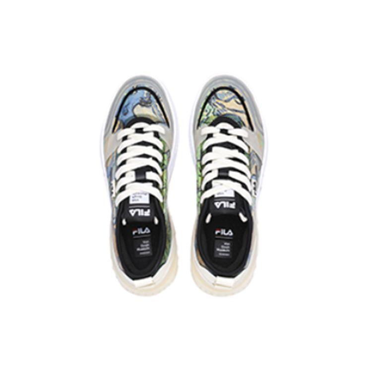 FILA Mixa Van Gogh Dragon Scale Fabric TPU Leather Casual Low-Top Sneakers Men sneakers Frosted-Blue F12M224201FFV