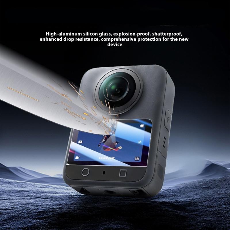 Tempered Film Screen Protector For OSMO360 Camera Claritys AntiScratch 9H Hardness Hydrophobic Coating Easy Installation