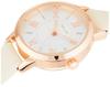 Fieldwork Analog Patre Pink Gold with Leather White Watch, Strap, JN002-1, Women's,