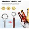 Pack of 4 Bottle Opener Blanks Metal Thread Beer Opener, Zinc Alloy Inserts Kits Beer Bottle Opener, Bottle Opener Blank Wood Bottle Cap Opener Beer