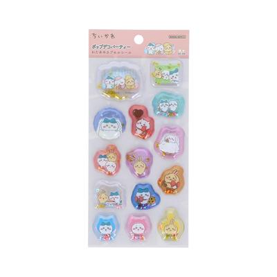 Sun-Star Stationery Chiikawa Sticker, Cotton Candy Capsule, Pop Deco Party, Chiikawa/Hachiware/Usagi