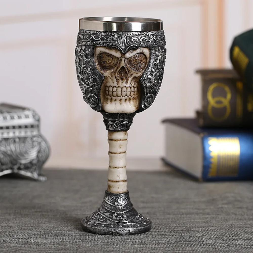 Retro Gothic Wine Cup Punk Skull Goblet Drinkware Viking Dragon Drinking Mug Bar