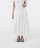 Ohesio Shirring Tiered Maxi Skirt, White