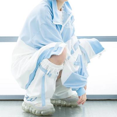 Fashion Embroidered Winter Leg Warmers Harajuku Y2K Foot Cover Lolita JK Kawaii Long Stockings Spicy Girls