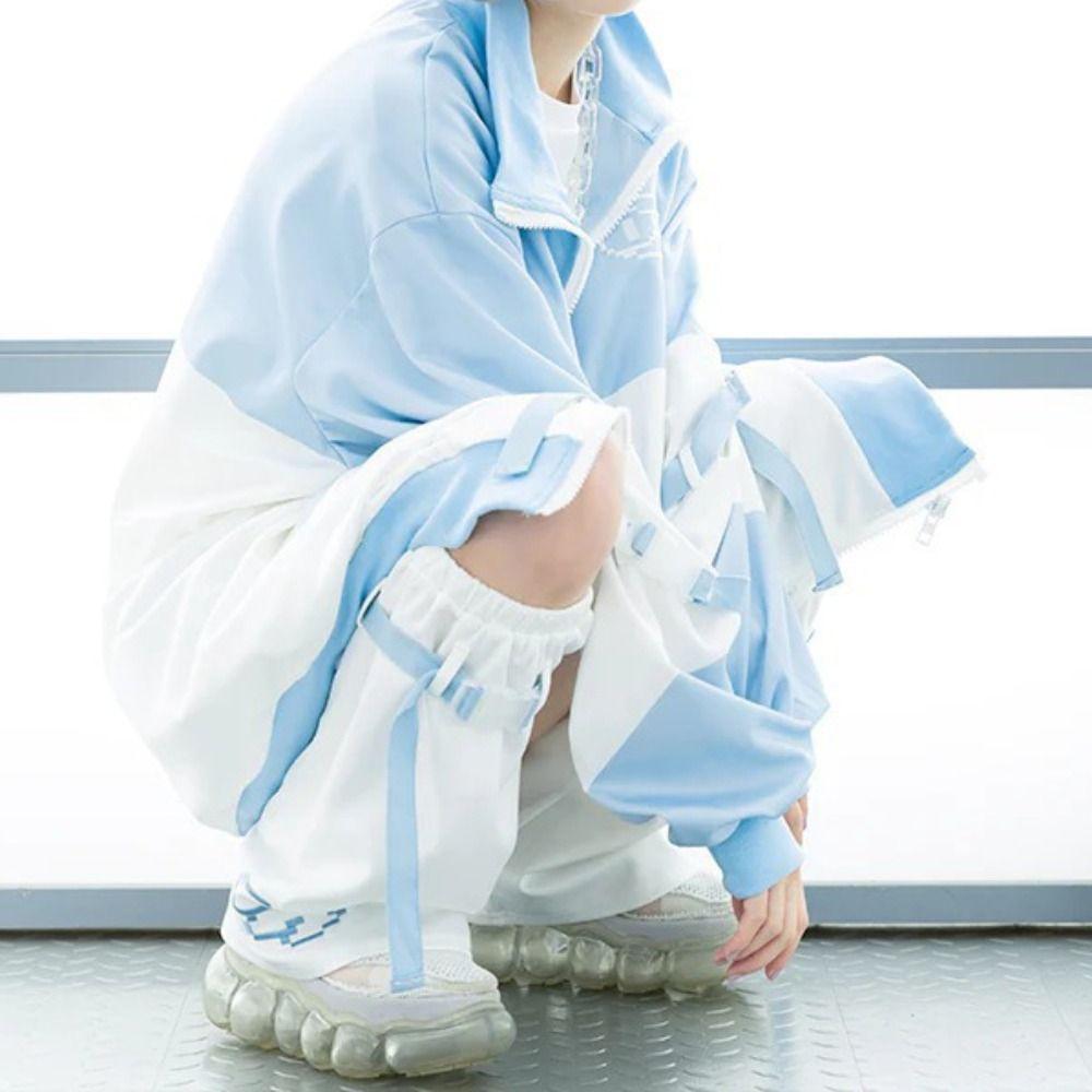 Harajuku Zimní návleky na nohy Y2K Dlouhé punčochy Vintage krytky na chodidla Streetwear