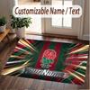 Custom Rug England Rugby Pattern Print Name Text Soft Non‑Slip Floor Carpet for Home Indoor Decoration