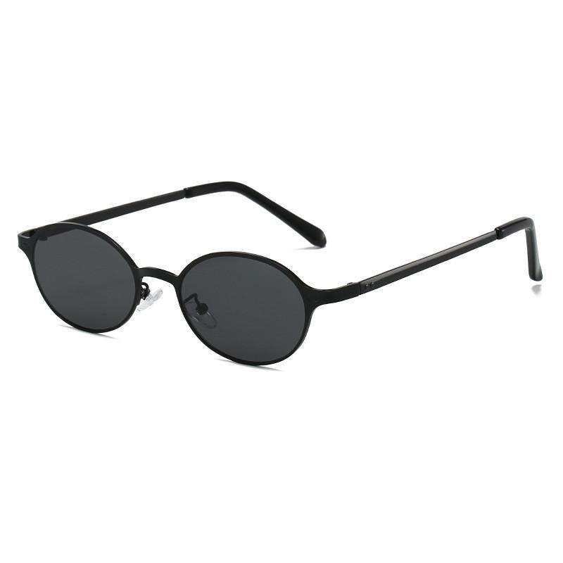 Vintage Oval Metal Sunglasses With Uv400 Protection For Outdoor Activities And Fashion