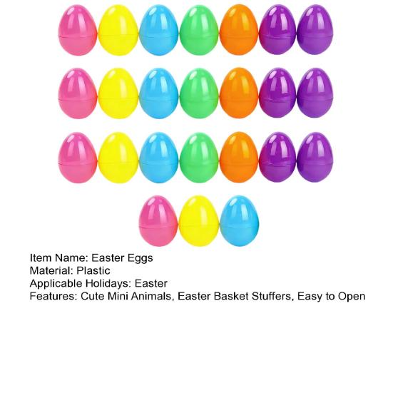 24Pcs Prefilled Easter Eggs Party Favors Eggs with Insect And Frog Toys Inside Easter Basket Stuffers for Egg Hunt Kids Toddler Gifts