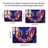 Flannel Thickness 0.47inch - 1pc Neon Tiger Pattern Door Mat, Colorful Neon Lines, Tiger Image, Modern Art Style Printed Non-Sli