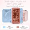 Dry-wet Separation Portable Cosmetic Pouch Large Capacity Women Cosmetic Tote  Shower Organizer