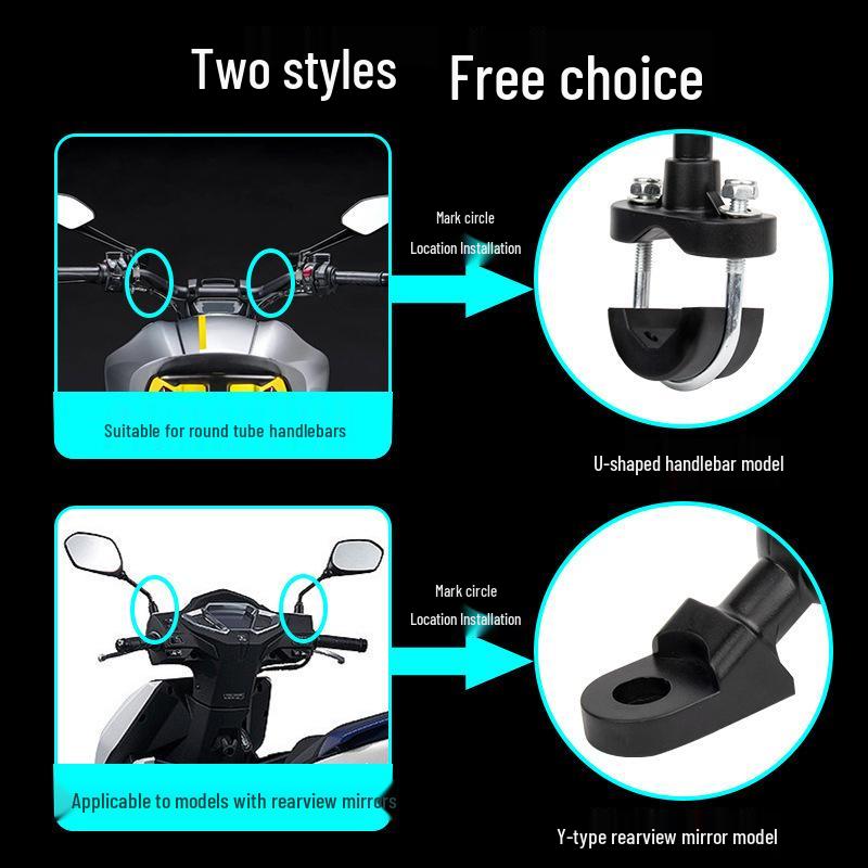 Universal Silicone Shock Absorption Phone Holder for Motorcycles, Scooters, and Bicycles