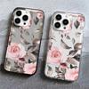 Rosa Premium Blumen Handyhülle Für IPhone 16 15 14 Plus 13 12 11 14 Pro Max 16 Plus Hülle Funda Cover Bumber 16 15 14 13 12 11