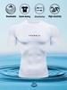 2D printed T-shirt men's summer two-piece sportswear running T-shirt elastic quick-drying sports top sports fitness shirt men's