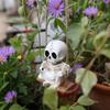 Skull Decor Halloween Skull Ornament Cute Swing Ghost Dog Car Pendant for Home Door Cemetery Garden Fence Rearview Mirror Tree