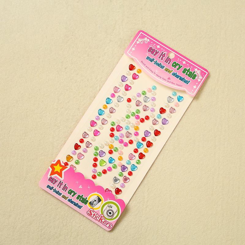 Kids' DIY 3D Acrylic Shiny Diamond Gem Crystal Stickers for Makeup & Decorations