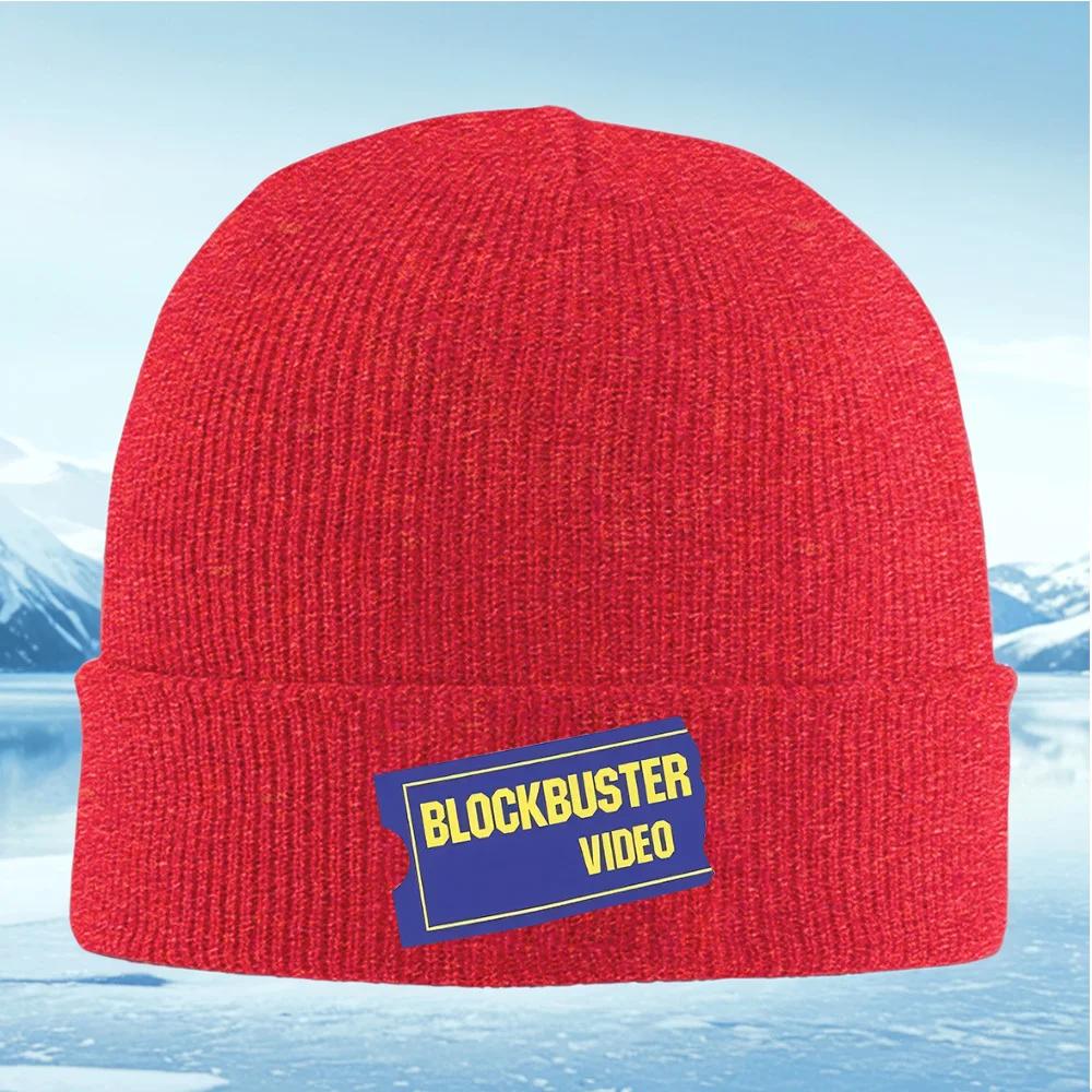 

Blockbuster Video blue ticket yellow Knitted Hat Unisex Women Unisex Beanie Pullover Cap Winter Thermal Warm Christmas Outdoor Cycl