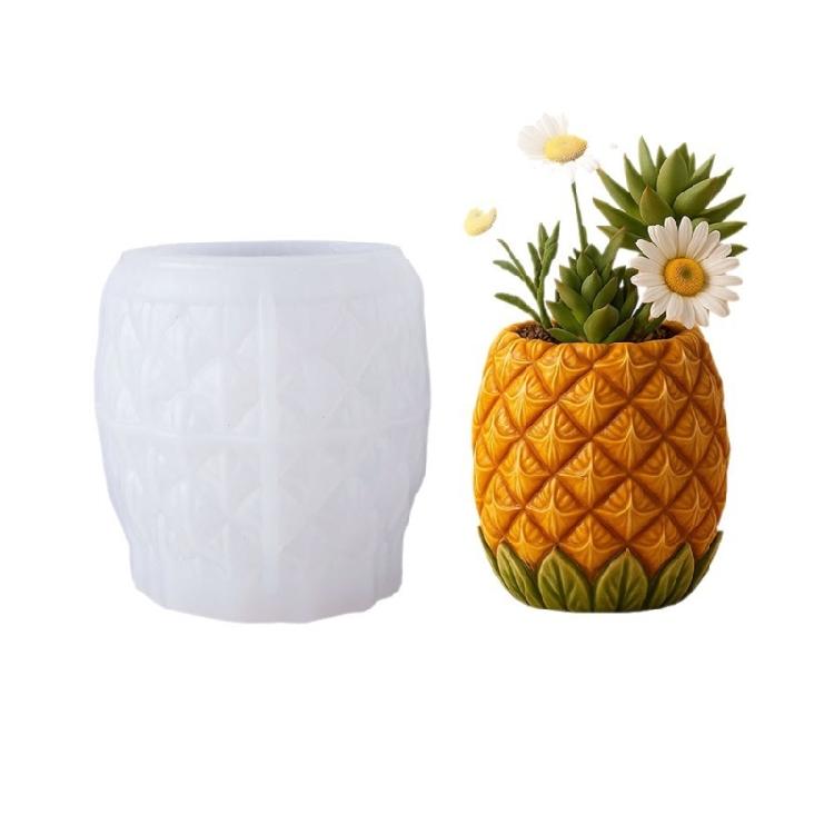 

Decorationative Silicone Mold for Pineapple Flower Pot Home Decoration Plant Container Mould Craft Lovers Gift 1