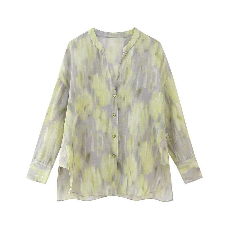 

Fashion Style Autumn New Arrival Fashion Women s Fashion Clothing Loose All-Match Printing Ramie Shirt 4786302 300 Shirt XS