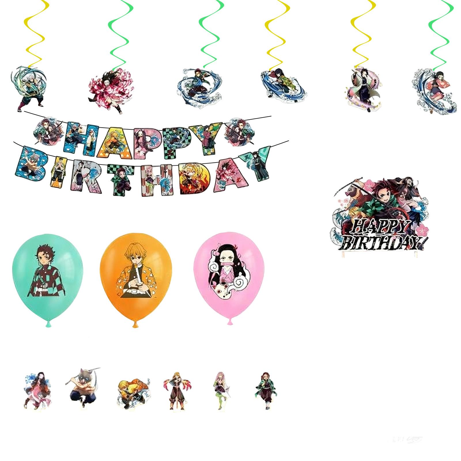 

Набор одноразовой посуды для украшения вечеринки в стиле аниме подходит для дней рождения и посиделок. One Size белый