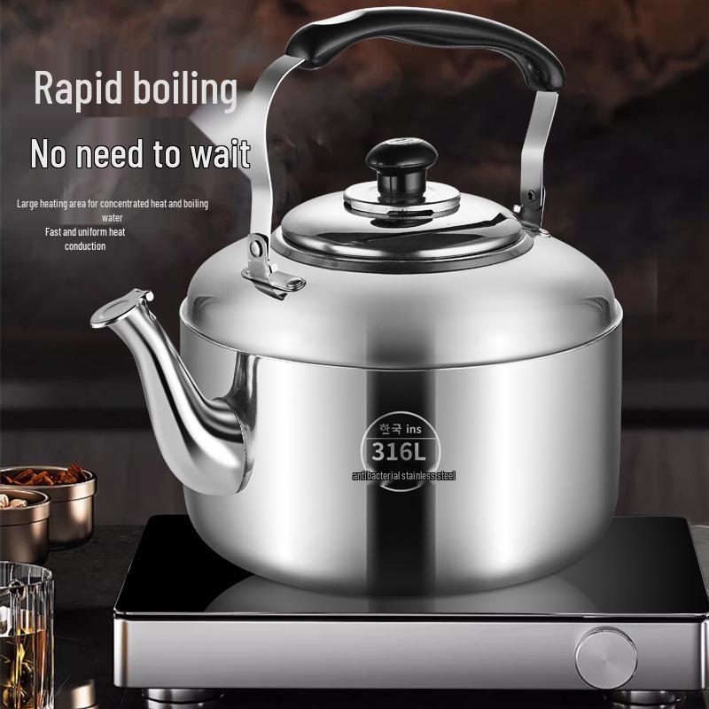 Large Capacity Stainless Steel Electric Kettle with Whistle, Auto Power Off, and Keep Warm Function for Office or Hotel Use