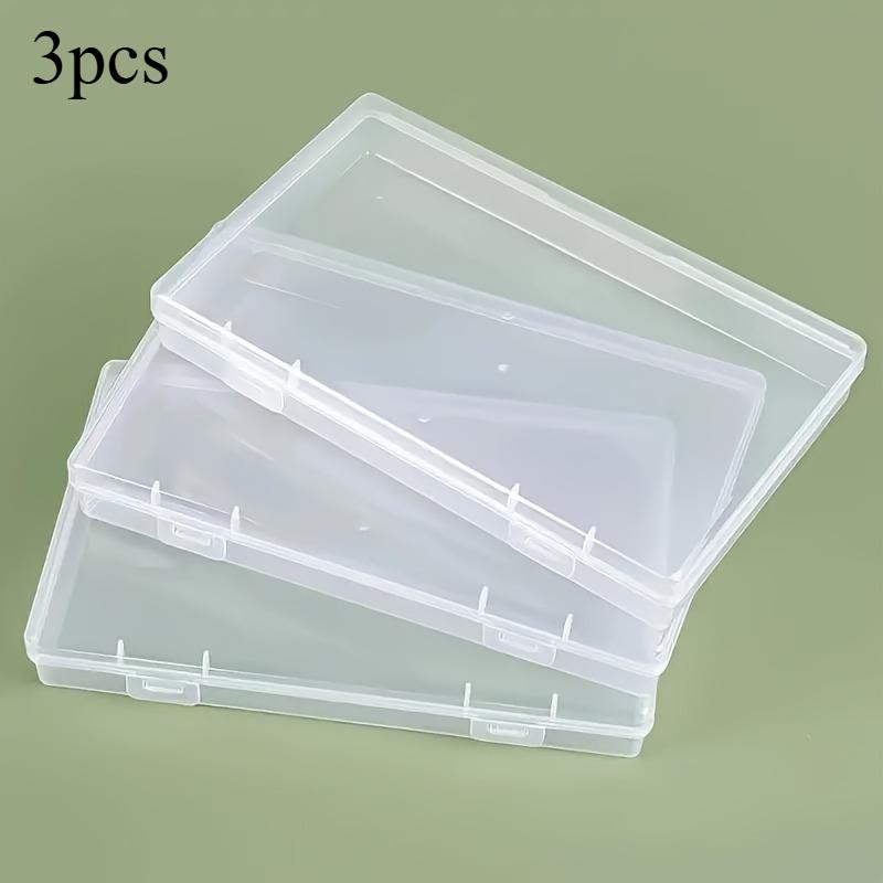 

Stationery Stickers Plastic Storage Box Organizer Container Art Tool Case for Craft Desktop Transparent Storage Boxes with Lid