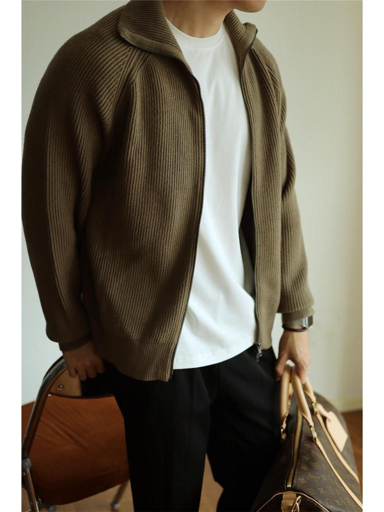 Herren Schwere Strick-Reißverschlussjacke: Warm, Anti-Pilling, Lässig & Klassisch für Herbst/Winter