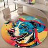 1pc Pitbull Popart Office Round Area Rug,  Mat Suitable ForOffice, Under Office Chairs Bedroom Living Room Home Decor, Room Deco