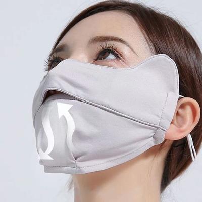Maschera solare in seta di ghiaccio per uomo e donna, protezione UV estiva, per ciclismo, traspirante, lavabile, per sport all'aria aperta, sciarpa, bandana