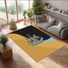 Tappeto in Velluto di Cristallo con Stampa di Calcio del Newcastle United, Comodo Assorbente d'Acqua Antiscivolo Tappeto per Pavimento Interno