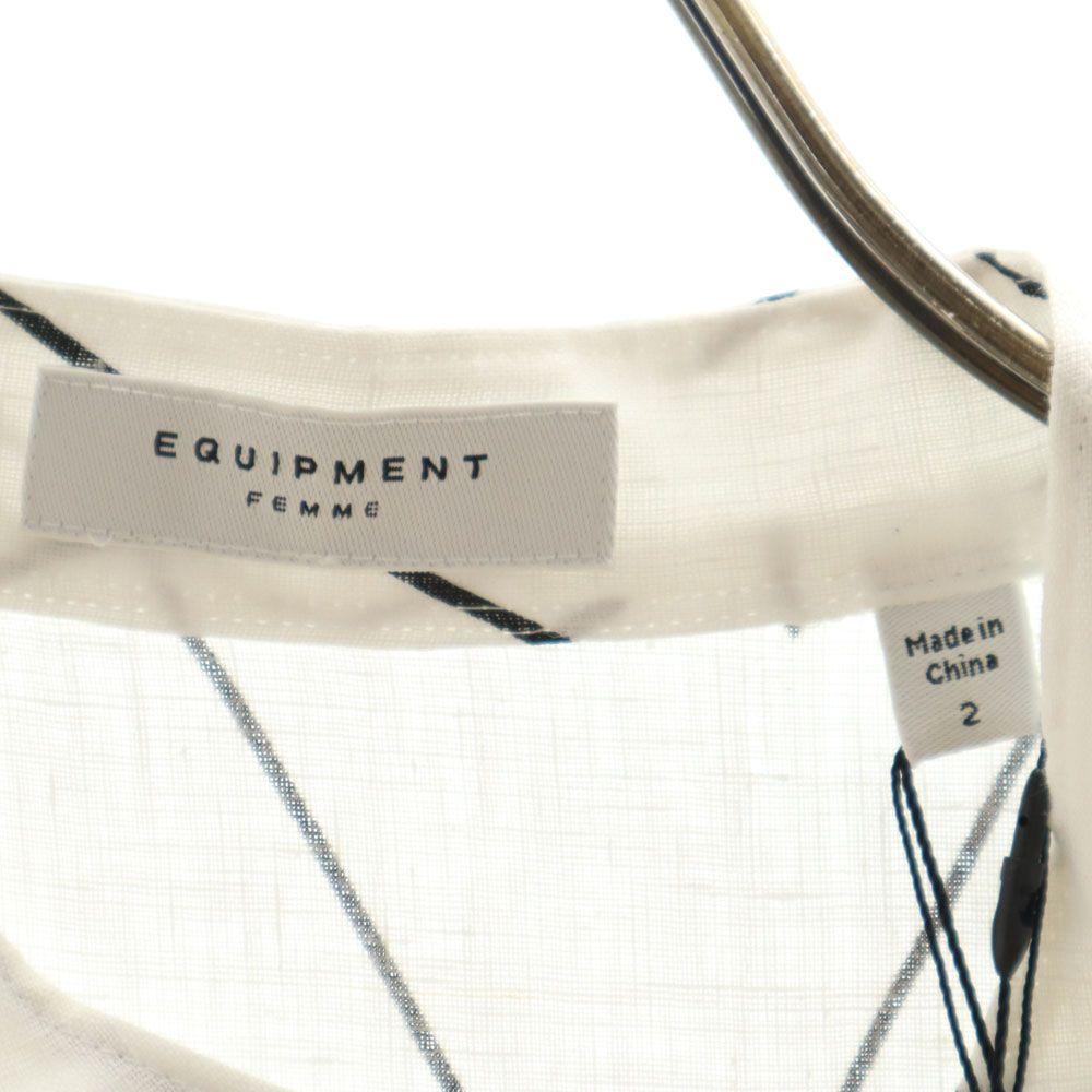 Unused EQUIPMENT Linen 100% Overall Handle No Sleeve Flare Long Dress 2 Women Used