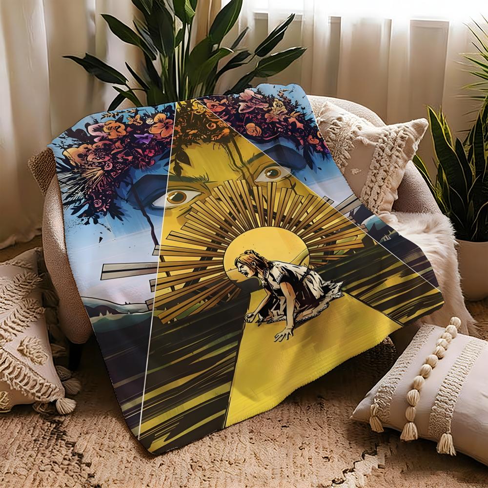 Movie M-Midsommar-r Throw Warm Soft Flannel Blanket, Multi-use for Sofa Bed Camping Travel Nap