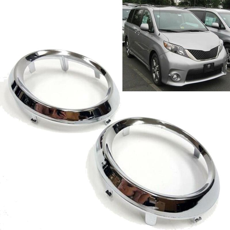 For Toyota Sienna SE 2011-2017 Front Bumper Fog Lamp Bezels Foglight Chrome Cover 52713-08020 52712-08020 5271308020 5271208020