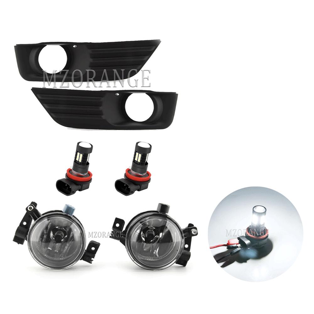 Fog Lights for Ford Focus MK2 2004-2010 LED Fog Lamp Assembly Headlight Covers Fog Lamps Frame Grill Wire Switch Kit Accessories