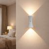 Creative LED Hourglass Wall Lamp Wireless Up Down Light Motion Sensor Night Light Dimmable Waterproof Bedside Wall Light