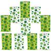 10pcs St.Patrick's Day Lucky Clover Snack cookies Gift Bag 2025 Birthday Party DIY Disposable Plastic Decorative Tote Bag